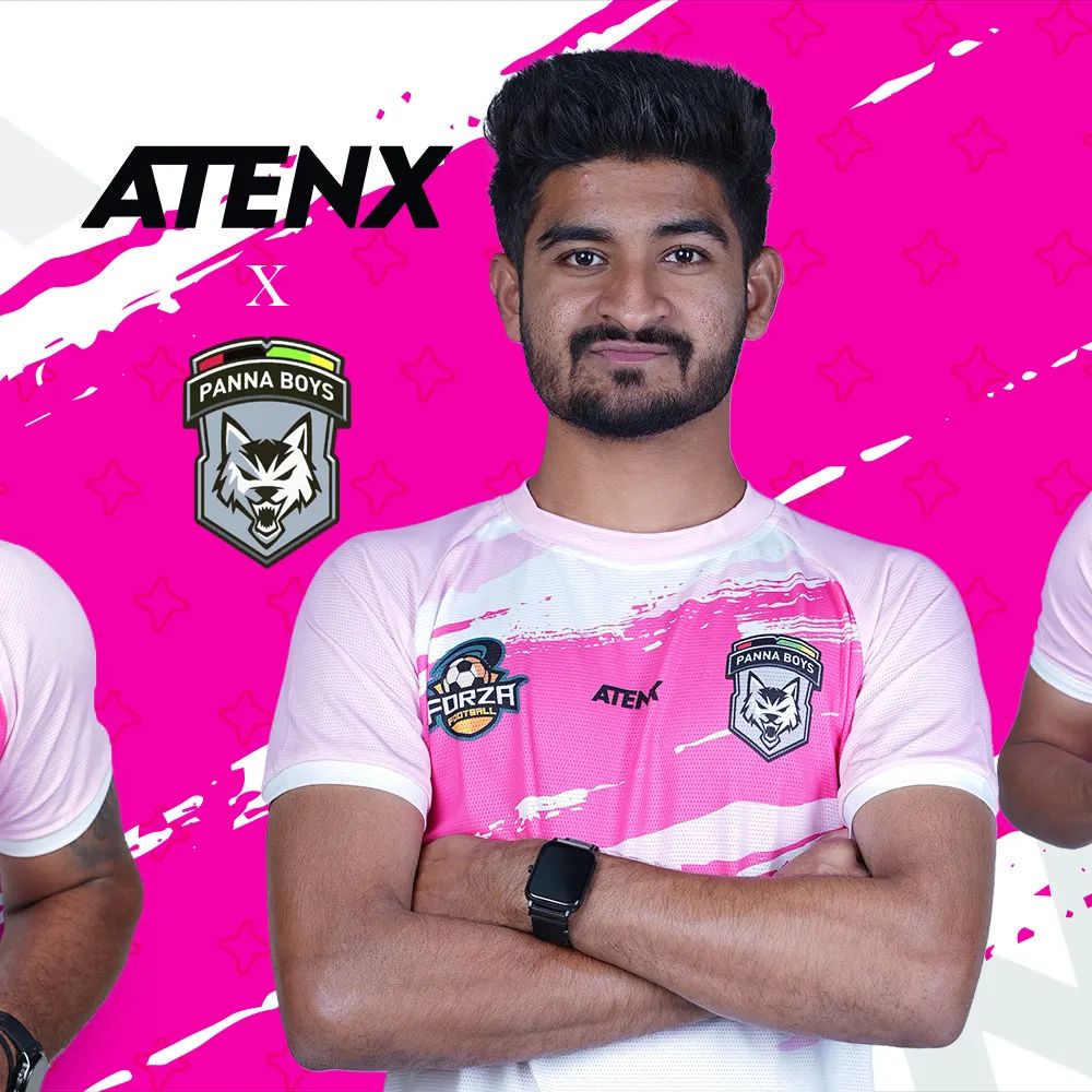 Photo by ATENX SPORTS in Atenx Sports with @nikhilmali7, @panna.boys, and @atenxsportswear. May be an image of 2 people and text that says 'ATENX X ATENX PANNA BOYS FORZA 1 PANNA BOYS ATEM'.